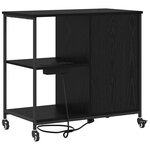 vidaXL Cabinet avec Station de Charge Chêne noir 76 x 41 x 72 cm