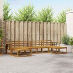vidaXL Ensemble de canapés d'extérieur 6 Pièces Naturel