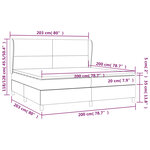 vidaXL Sommier à lattes de lit avec matelas Noir 200x200 cm Tissu