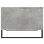 vidaXL Table basse Gris béton 60x50x36 5 cm Bois d'ingénierie