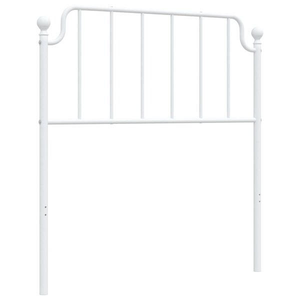 vidaXL Tête de lit métal blanc 90 cm