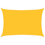 vidaXL Voile d'ombrage 160 g/m² rectangulaire jaune 5x6 m PEHD