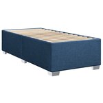 vidaXL Sommier à lattes de lit avec matelas Bleu 100x200 cm Tissu