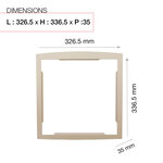 Cadre d'encastrement ivoire brillant ral 1015