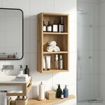 vidaXL Armoire murale de salle de bain Chêne artisan 30 x 16 x 62 5 cm