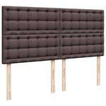 vidaXL Sommier à lattes de lit avec matelas Marron foncé 200x200 cm