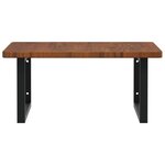 vidaXL Étagère de vasque murale acier et bois de chêne massif