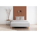 Ensemble sommier + Matelas mousse ferme 5 zones 140 x 190 + 15 cm