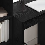 vidaXL Bureau avec tiroir avec étagère avec stockage 2 Pièces Chêne noir