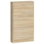 vidaXL Armoire à chaussures Chêne 59x17x108 cm Bois d'ingénierie