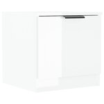 vidaXL Table de chevet Blanc brillant 40x39x40 cm