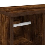 vidaXL Meuble de salle de bain avec porte-rouleau chêne fumé