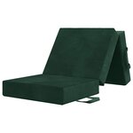 vidaXL Canapé-lit pliable 90 x 63 x 45 cm Vert foncé