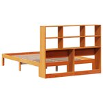 vidaXL Lit bibliothèque sans matelas cire marron 120x200 cm pin massif