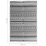 vidaXL Tapis d'extérieur ARAKIL Noir 120x180 cm PP