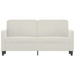 vidaXL Canapé à 2 places Crème 140 cm Velours