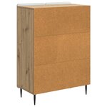 vidaXL Buffet Chêne artisanal 66 x 34 5 x 92 cm Bois d'ingénierie