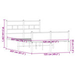 vidaXL Cadre de lit sans matelas chêne marron 120x200 cm