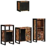 vidaXL Ensemble de mobilier de salle de bain avec étagère 4 Pièces