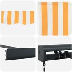 vidaXL Auvent Rétractable Jaune et blanc 300 x 250 cm Tissu et Métal