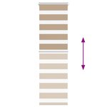 vidaXL Store zèbre marron sable largeur du tissu 45 9 cm polyester