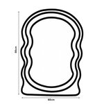 Miroir décoration moderne design mural cadre en tissu peluche 80 x 60 cm blanc 03_0010175