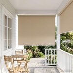 vidaXL Store enrouleur Protection UV Beige 100 x 140 cm Polyester