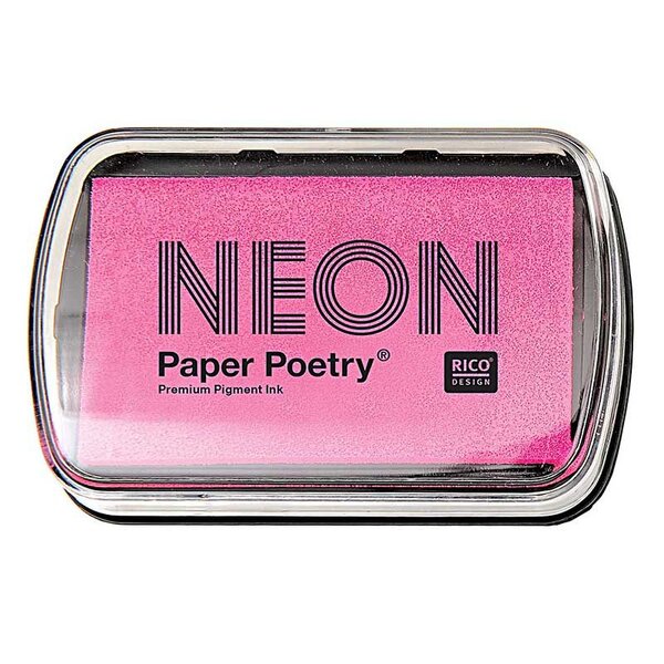 Tampon encreur rose fluo 9 x 6 cm