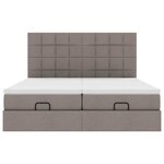 VidaXL Cadre de lit ottoman avec matelas taupe 200x200cm tissu