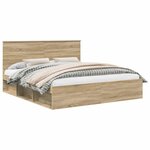 vidaXL Cadre de lit Sonoma 180 x 200 cm Bois de pin massif