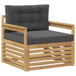 vidaXL Canapé d’extérieur Polyester Blanc et anthracite