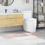 vidaXL Tapis de bain 2 Pièces Crème 50 x 50 cm Polypropylène