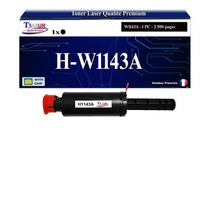 T3AZUR -Toner compatible avec HP W1143A (143A) pour HP Neverstop Laser 1001nw  Neverstop Laser MFP 1201n  1202nw  1202w
