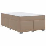 vidaXL Cadre de lit avec matelas Cappuccino 120 x 200 cm tissu