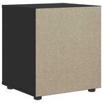 vidaXL Table de chevet VISNES noir 45x40x50 cm bois d'ingénierie