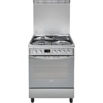 Hotpoint h6mmp6ag x cuisinière table mixte gaz / électrique - 4 zones - four électrique - pyrolyse - 57l - a - l 60 x h 85 cm - inox