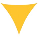 vidaXL Voile d'ombrage 160 g/m² triangulaire jaune 4x4x4 m PEHD