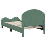 vidaXL Cadre de lit pour enfants avec tête de lit Vert Mer 80 x 160 cm