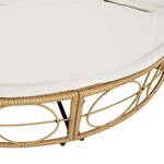 vidaXL Chaise longue d'extérieur sans auvent résine tressée