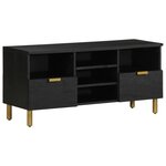 vidaXL Meuble TV noir 100x33x46 cm bois d'ingénierie