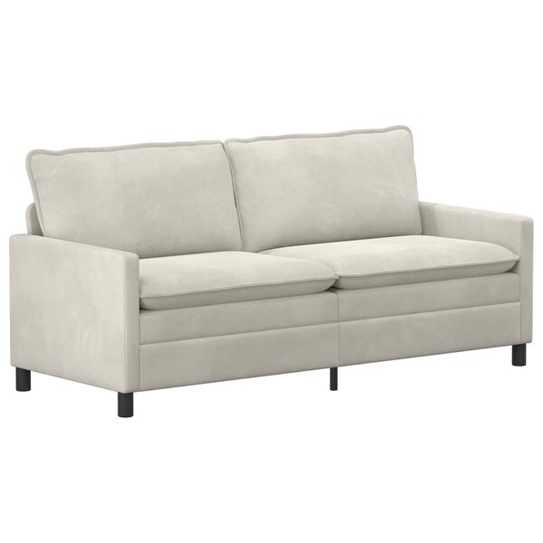vidaXL Canapé Crème 196 x 81 x 87 5 cm Velours