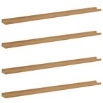 vidaXL Étagère Murale 4 pc Marron 115 x 9 x 3 cm Bois d'ingénierie