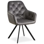 Chaise de Salle à Manger Moderne Velours - couleur gris