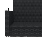 vidaXL Balancelle noir 119x56x48 cm résine tressée