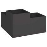 vidaXL Cache-pot de jardin Noir 100 x 100 x 48 cm Acier