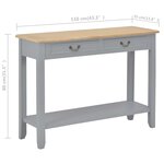 vidaXL Table console Gris 110x35x80 cm Bois