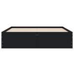 vidaXL Cadre de lit avec tiroirs noir 120x200 cm bois d'ingénierie