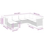 vidaXL Salon de jardin avec coussins 7 Pièces beige résine tressée