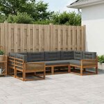 vidaXL Ensemble de canapés d'extérieur 6 Pièces Naturel et Anthracite