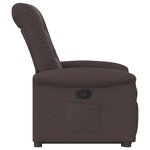 vidaXL Fauteuil inclinable marron foncé tissu